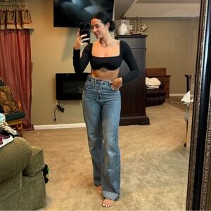 Princess Polly Becca crop top long sleeve